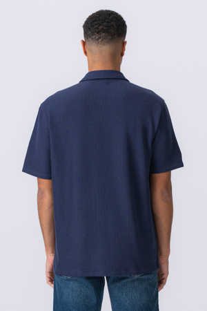 Stickad Skjorta - Navy