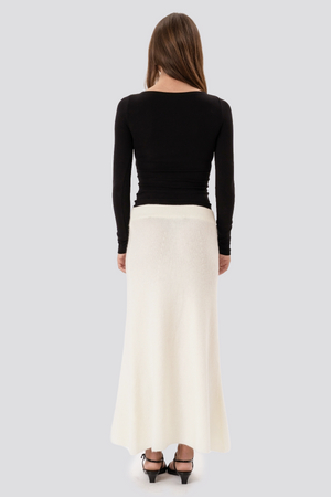 Nova Knit Skirt - Vit