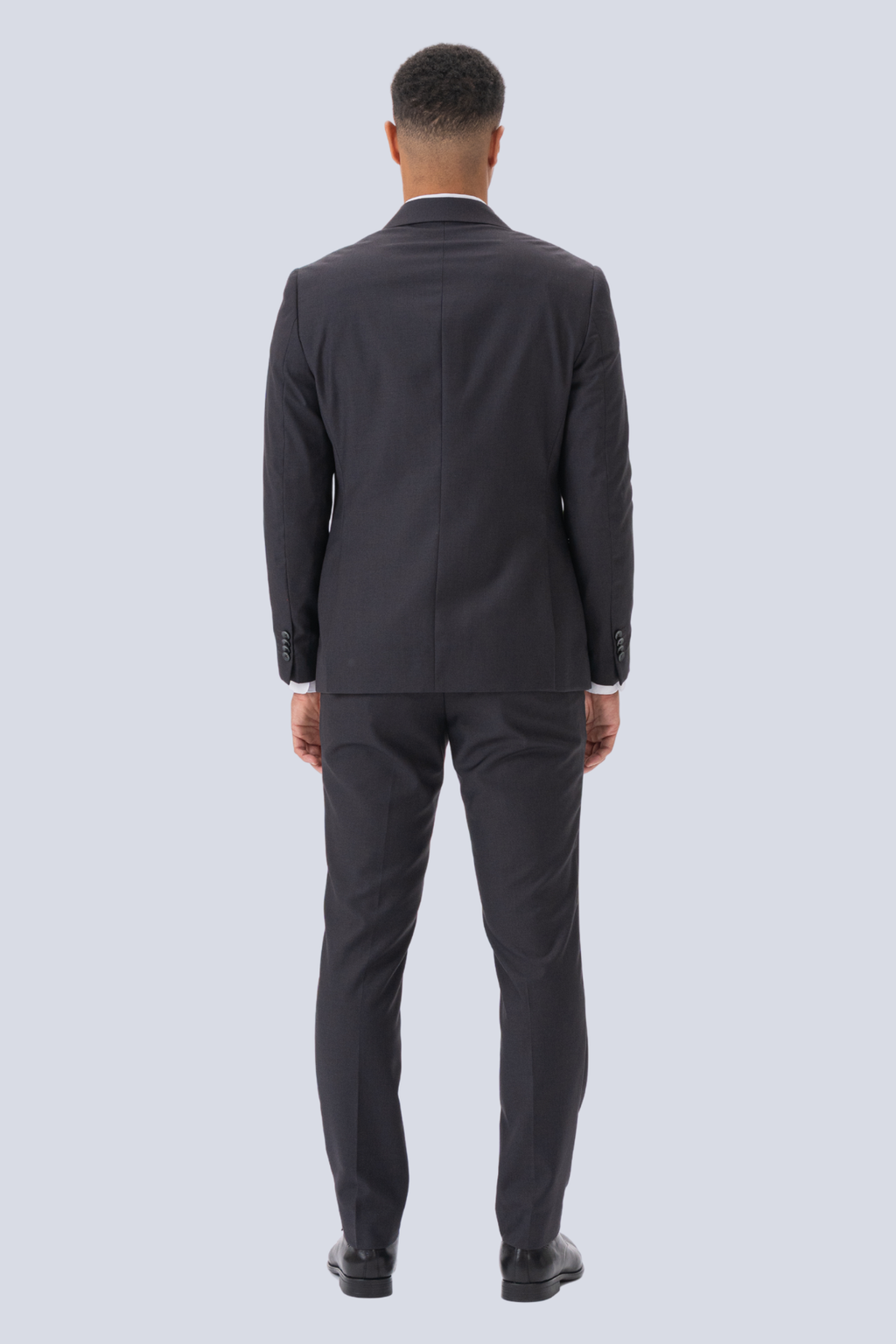 Premium Dubbelknäppt Kostym - Gråbrun