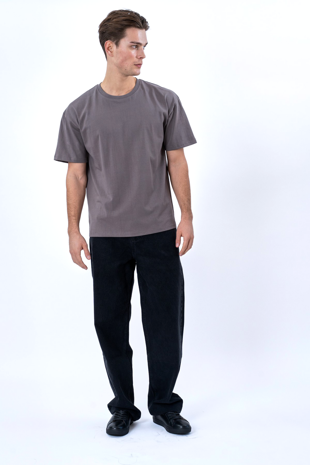 Heavy Boxfit Tee - Mörkgrå