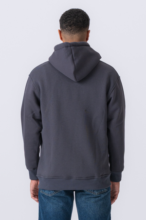 Relaxed Zip Hoodie - Mörkgrå