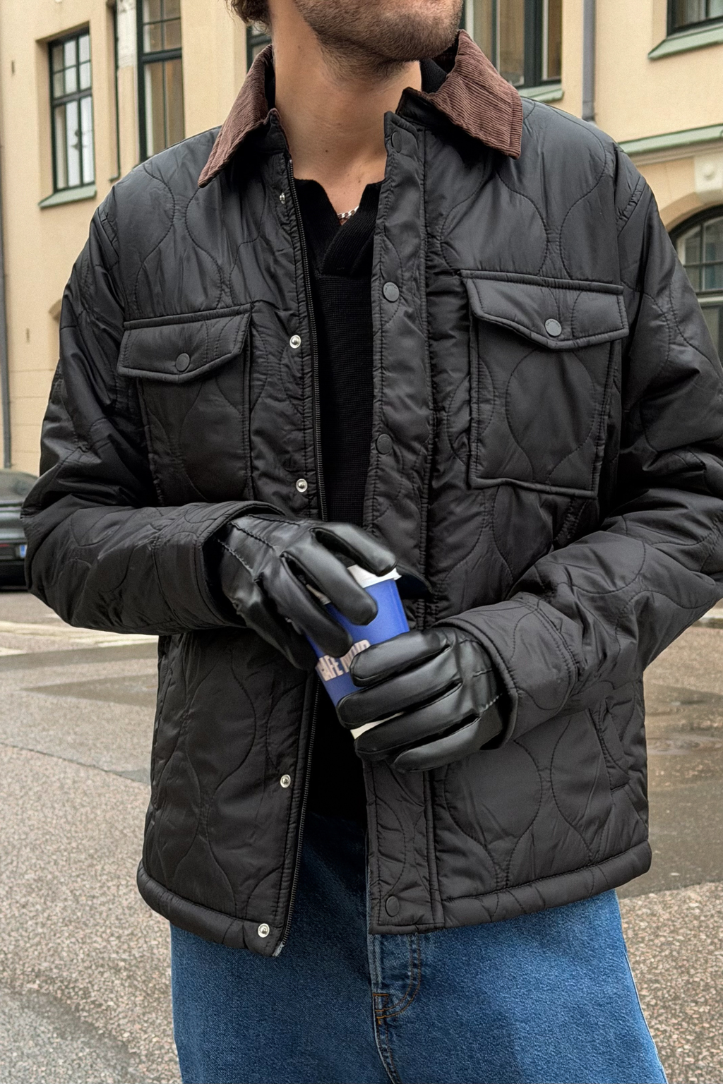 Quiltad Jacka - Svart
