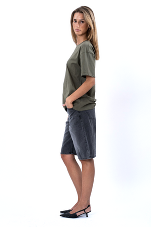 Heavy Boxfit Tee - Oliv