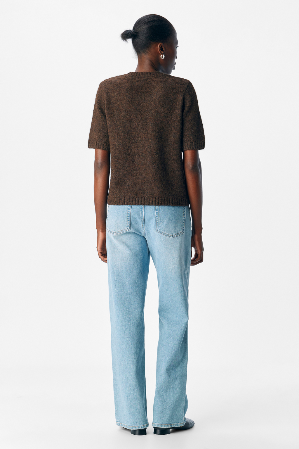 Aggia S/S Stickad Pullover - Sälbrun