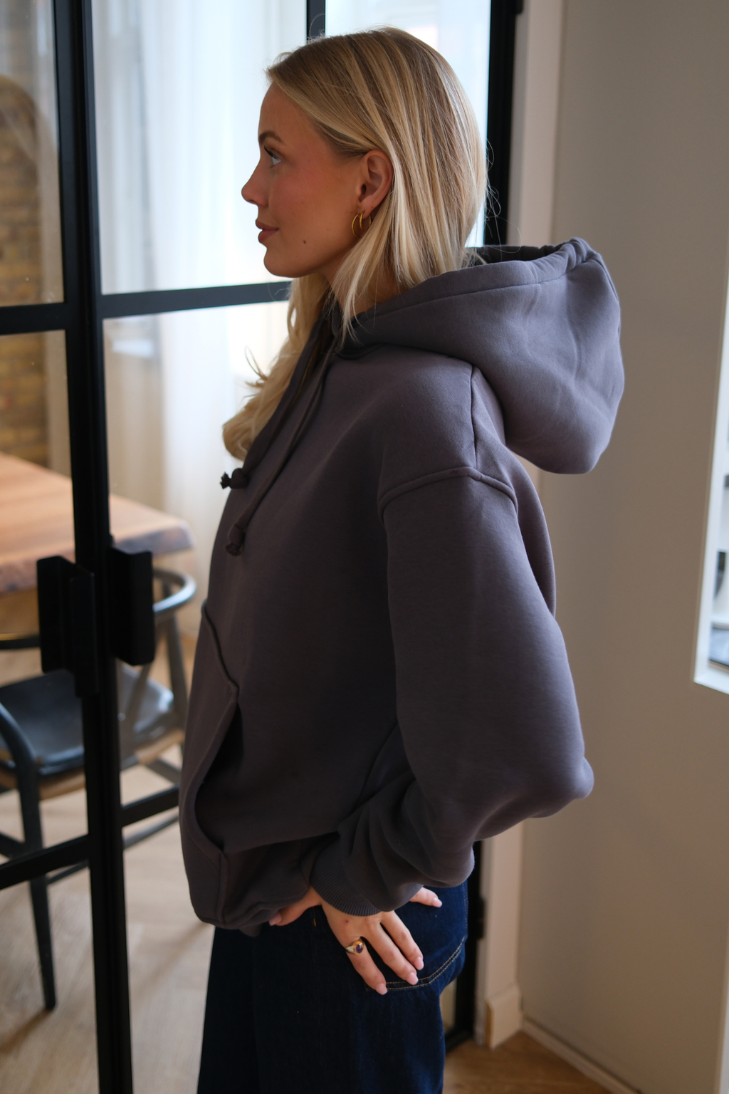 Stella Oversized Hoodie - Mörkgrå