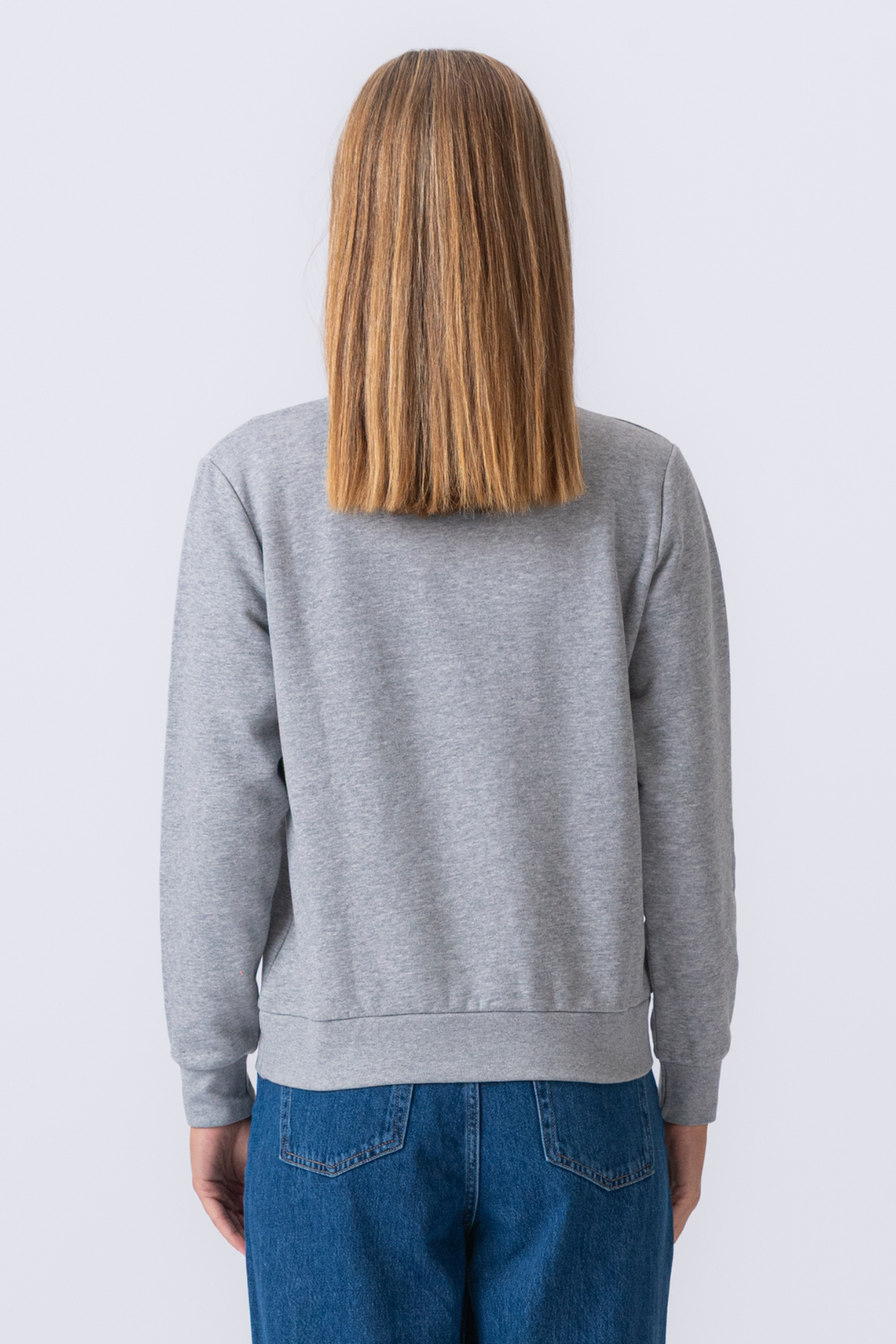 Essentiell Crewneck - Gråmelerad