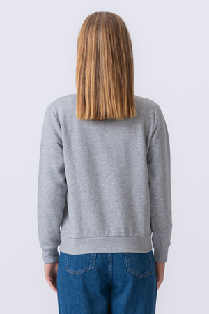 Essentiell Crewneck - Gråmelerad