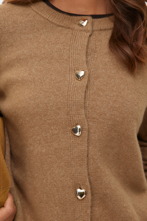 Fiona Kort Cardigan - Silver Mink Melange