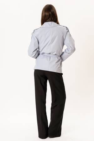 Sia Short Trenchcoat - ljusblå