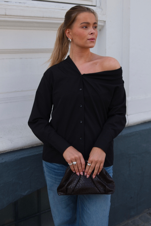 Serena Oversized Skjorta - Svart