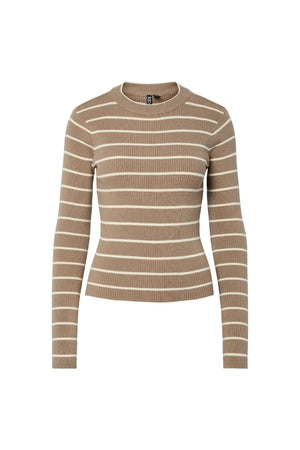 Mira New O-Neck Knit - Greige/Björk
