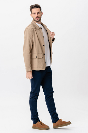 Twill Skjortjacka - Mörk Sand