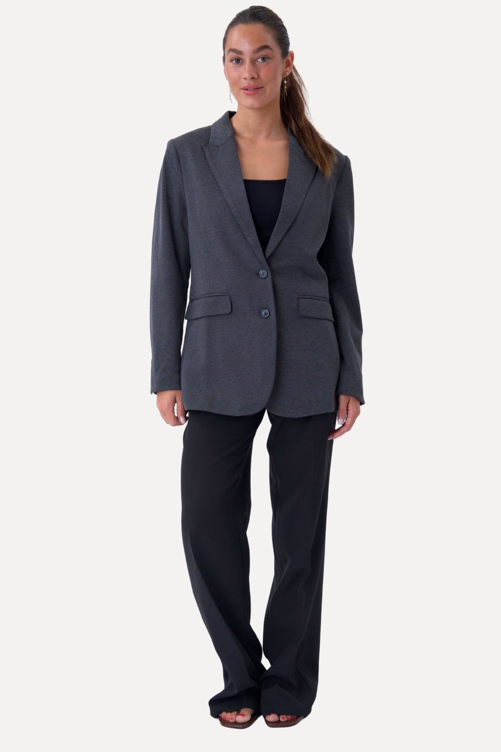 Klassisk fit Blazer - Mörkgrå