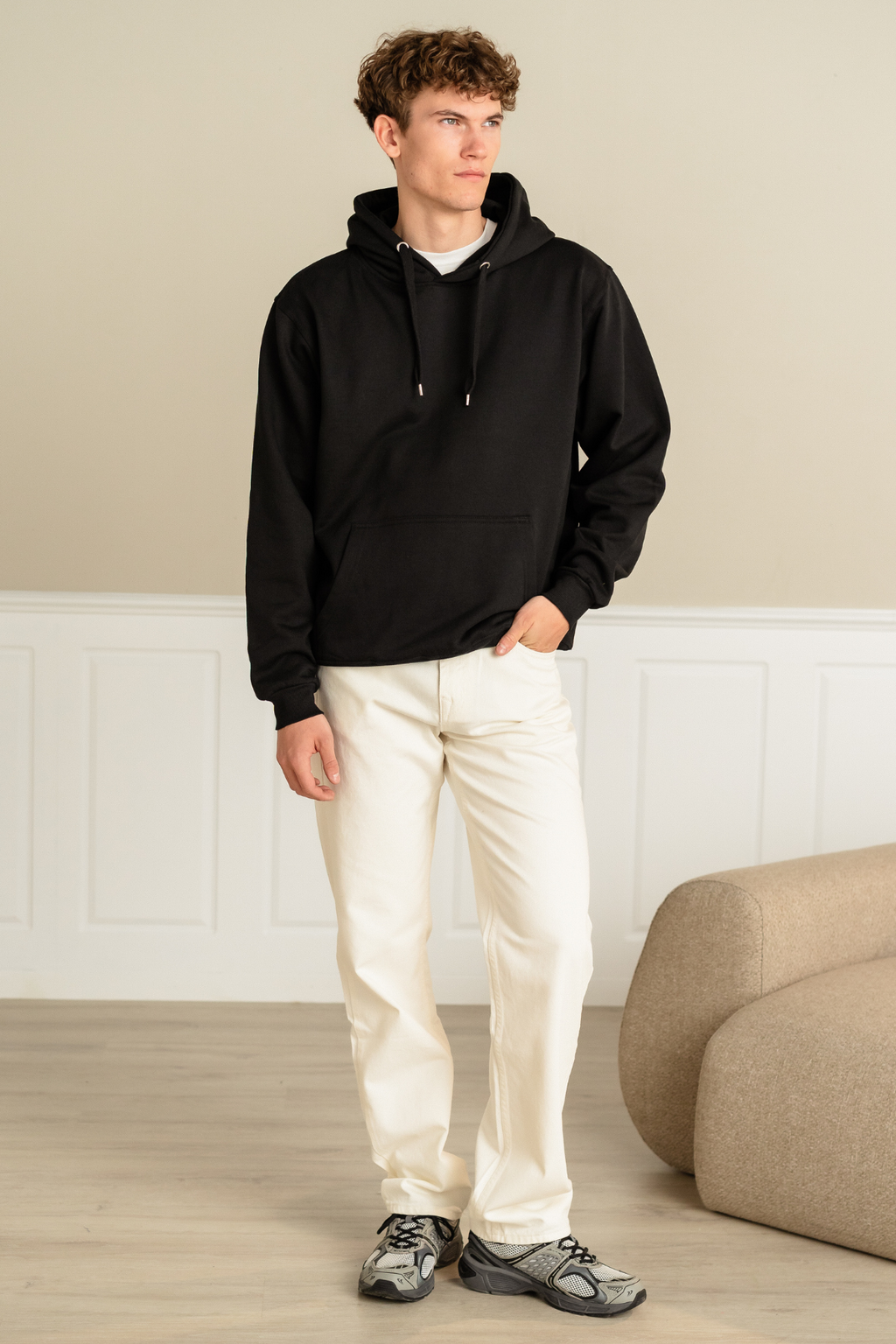 Relaxed Fit Jeans - Vit Denim