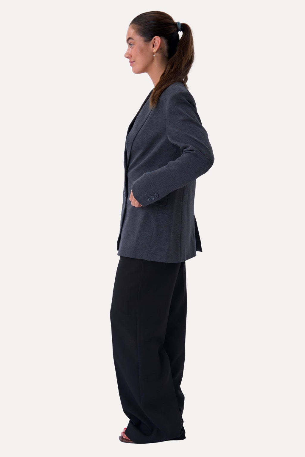 Klassisk fit Blazer - Mörkgrå