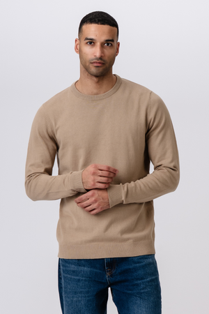 Pullover Rundhals - Sand
