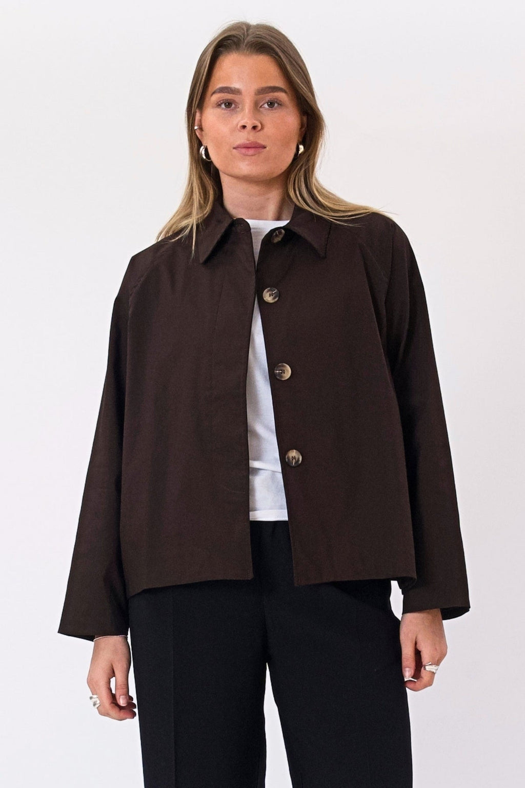 Mavis Short Jacket - Mörkbrun