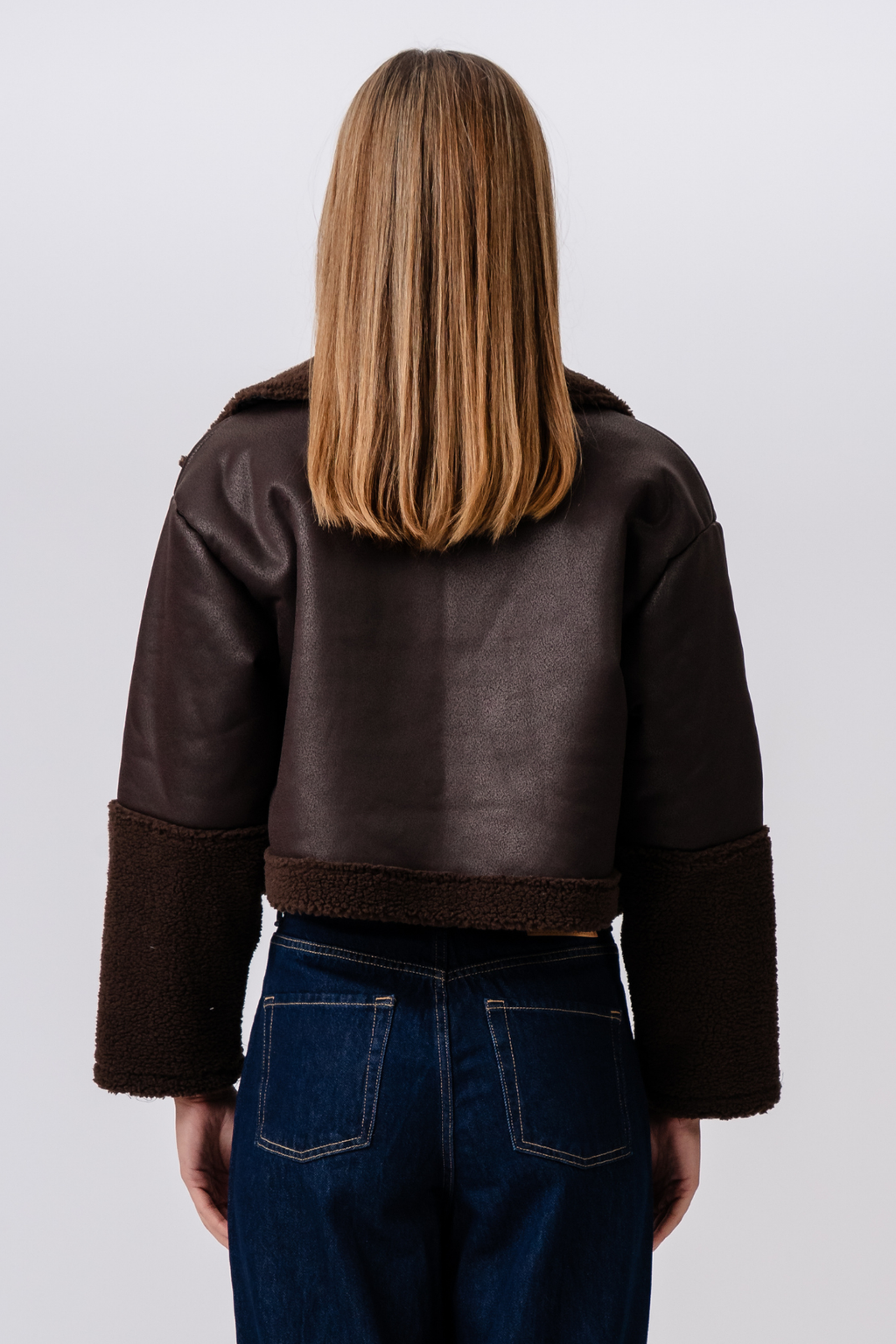Daisy Shearlingjacka - Brun/Svart