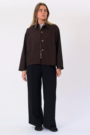 Mavis Short Jacket - Mörkbrun