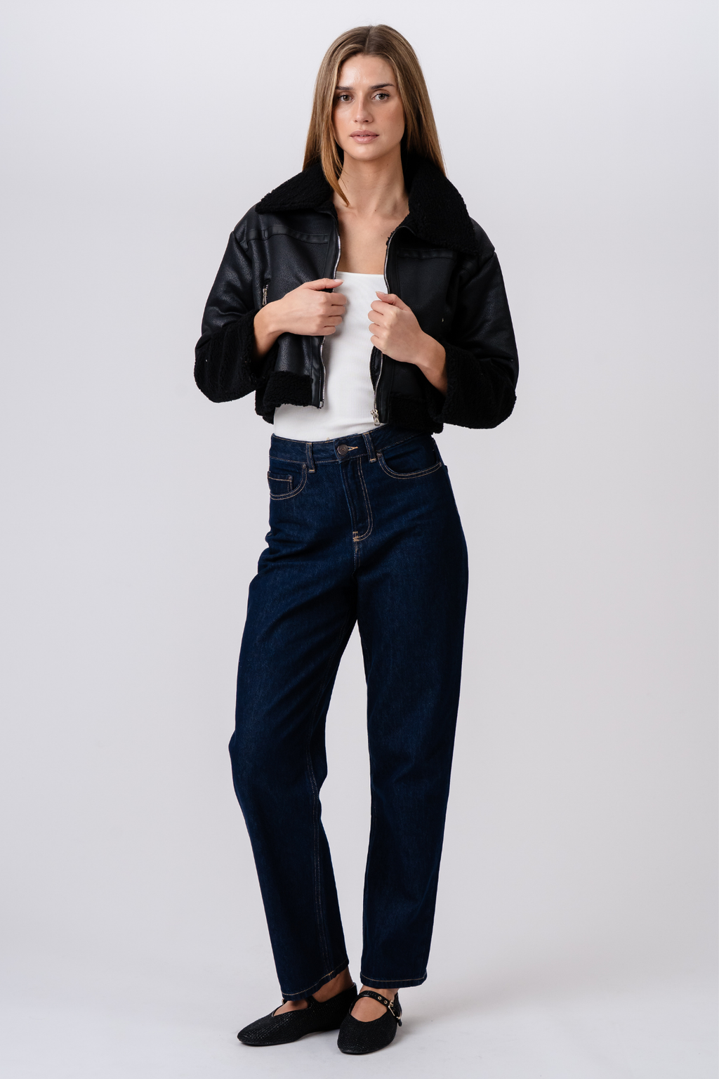 Daisy Shearlingjacka - Svart/Svart