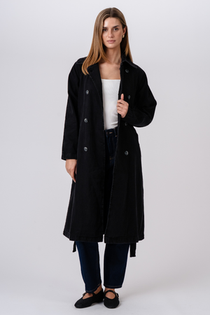 Trenchcoat i Denim - Antracit