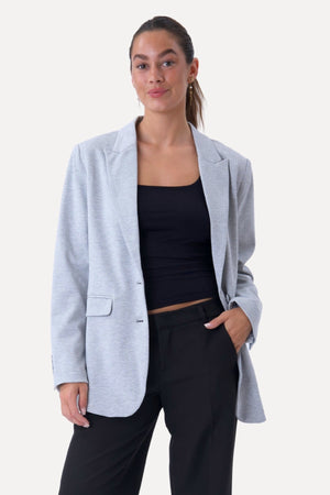 Klassisk fit Blazer - Ljusgrå
