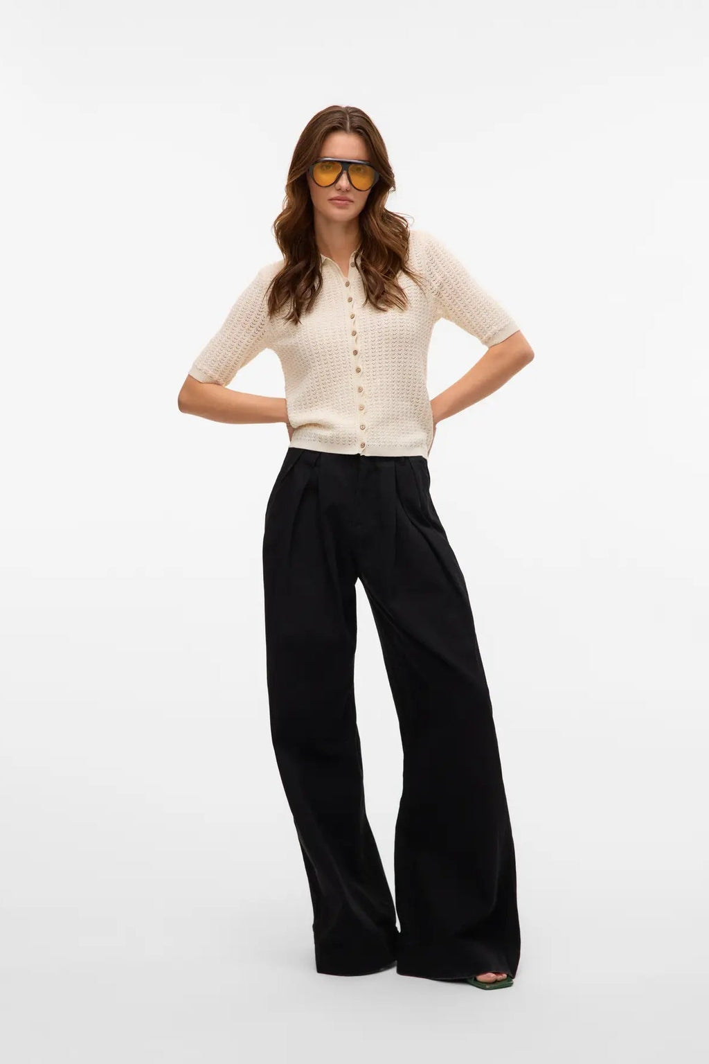 Panama 2/4 Knit Cardigan - Birch