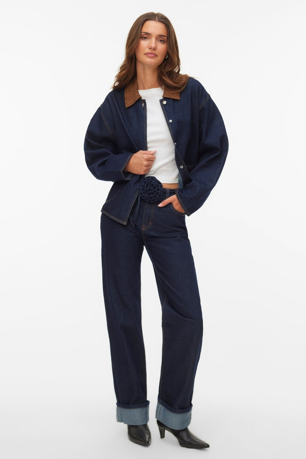Allison Straight Rosebelt - Mörkblå Denim