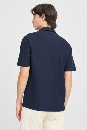 Stickad Skjorta - Navy
