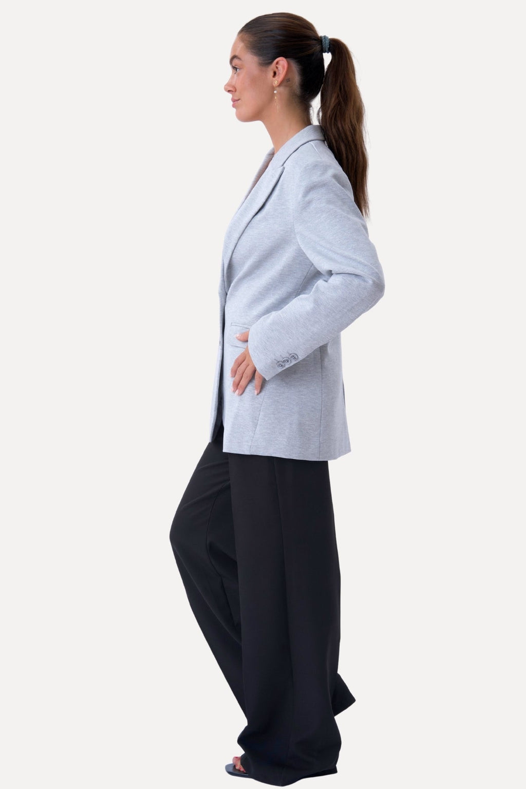 Klassisk fit Blazer - Ljusgrå