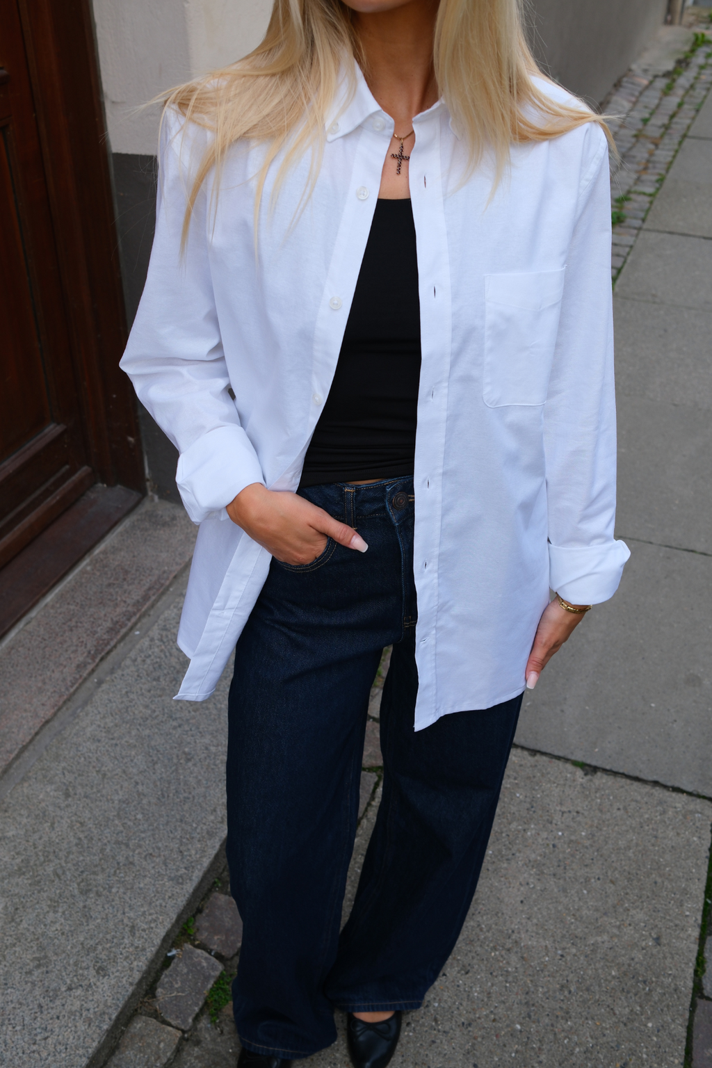 Boyfriend Oxford Skjorta - Vit