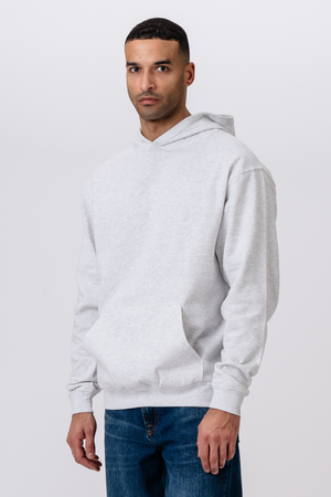 Hoodie Utan Dragsko - Askgrå