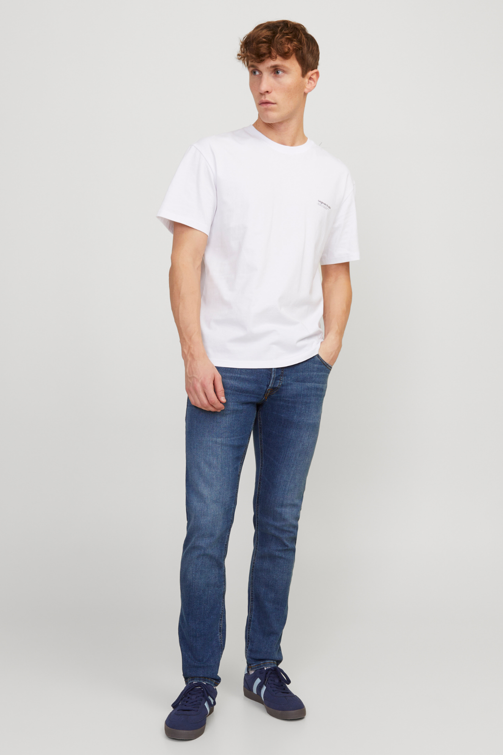 Glenn Stretchjeans - Blå denim (Slim fit)