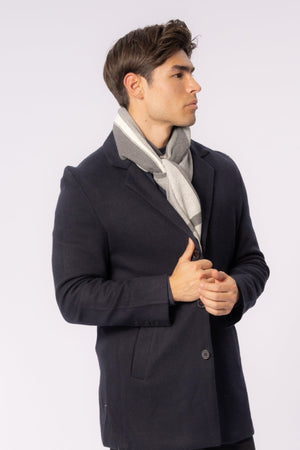 Scarf - Svart / Vit / Grå - Herr