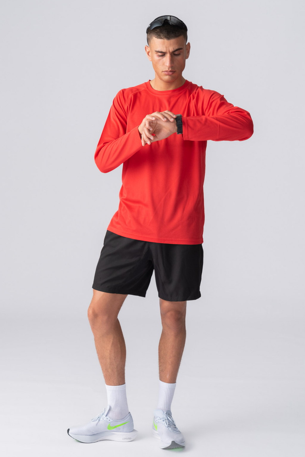 Långärmad  Gym Tee - Röd