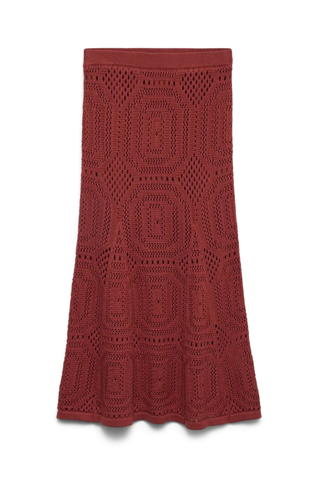Baylee Virkad Kjol - Ruset Brown