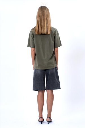 Heavy Boxfit Tee - Oliv