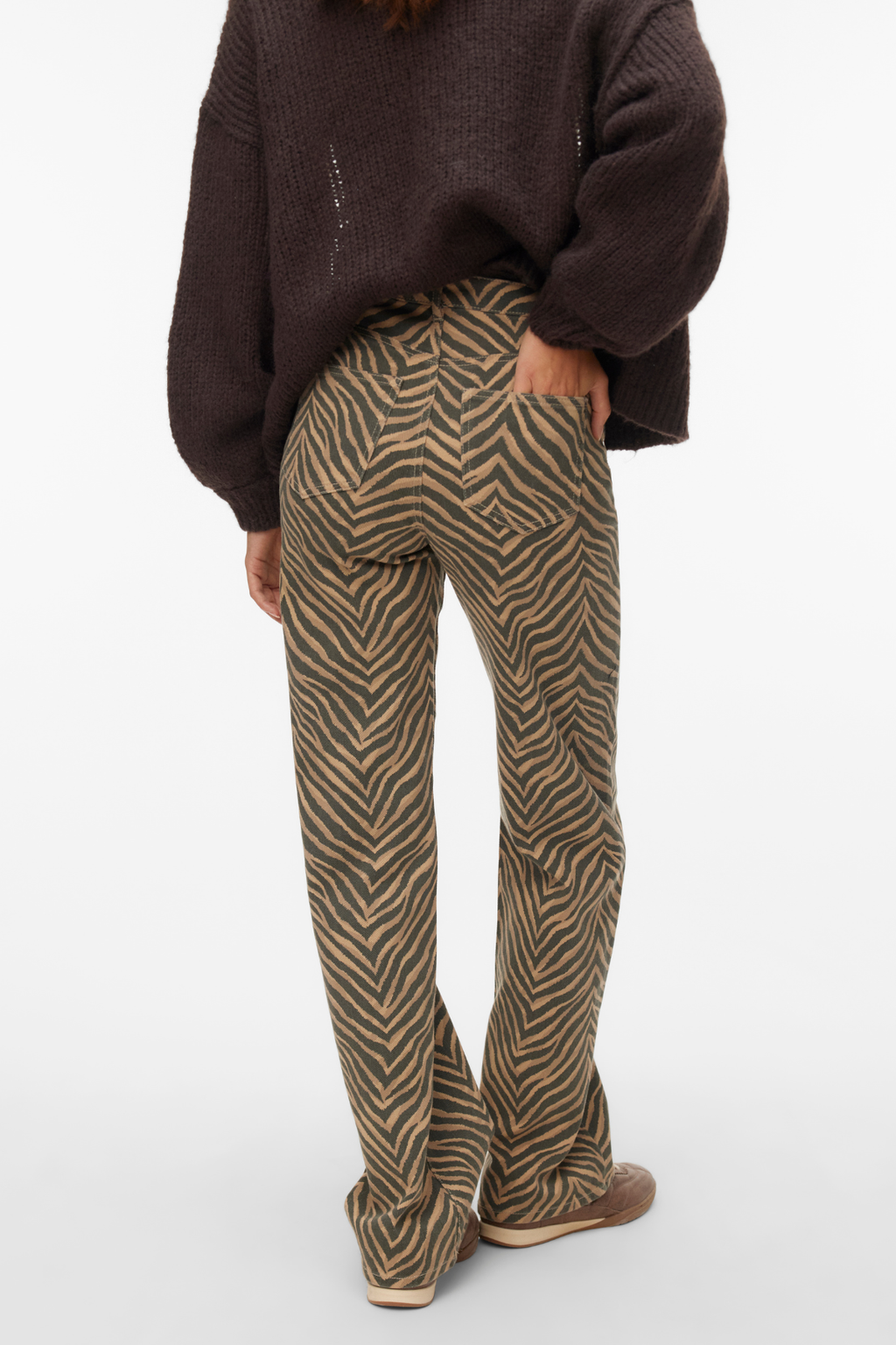 Tessa Vida Stretchjeans - Silver Mink Zebra