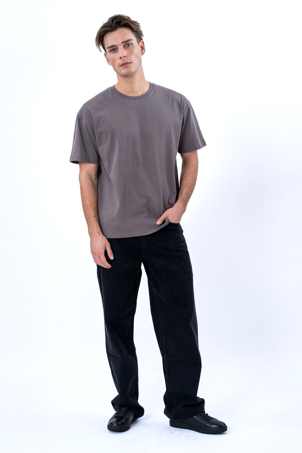 Heavy Boxfit Tee - Mörkgrå