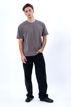 Heavy Boxfit Tee - Mörkgrå