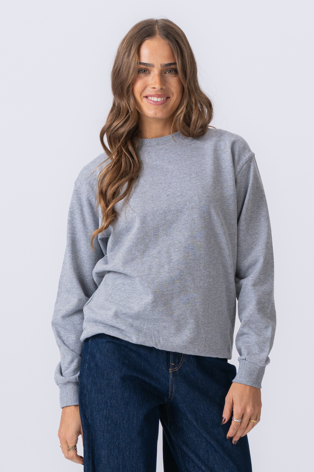 Basic Crewneck - Askgrå (dam)