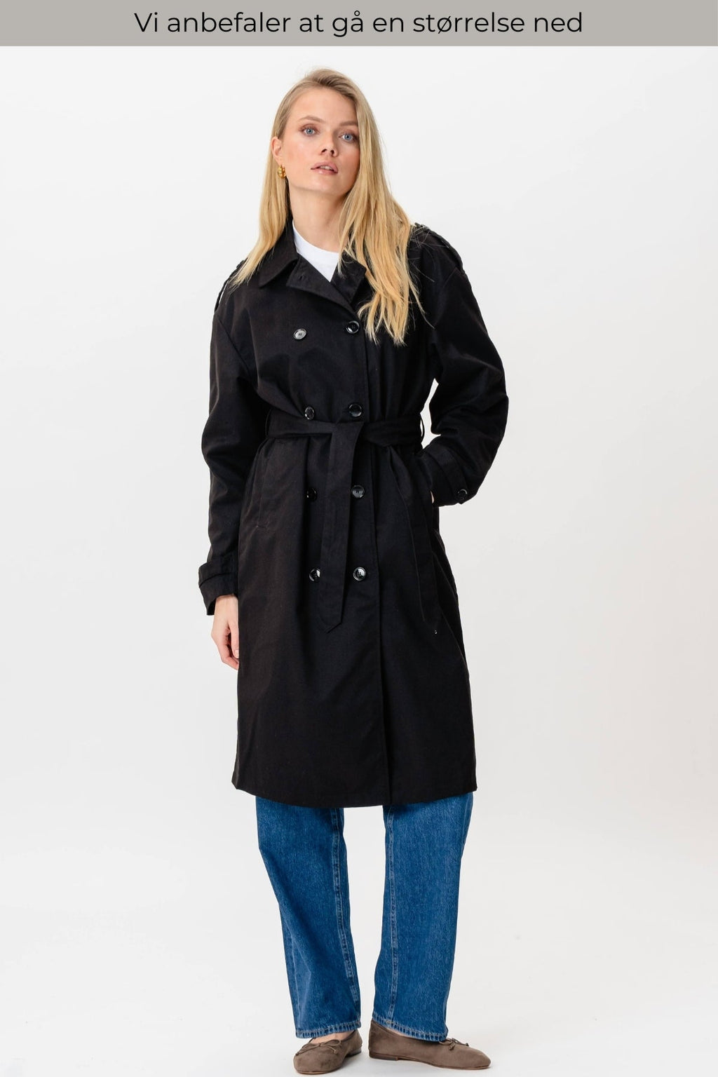 Linea trenchcoat - Svart