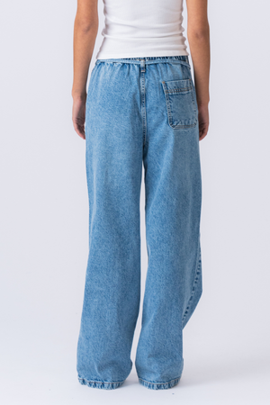 Nicole Baggy Jeans - Mellanblå