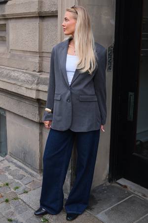Klassisk fit Blazer - Mörkgrå
