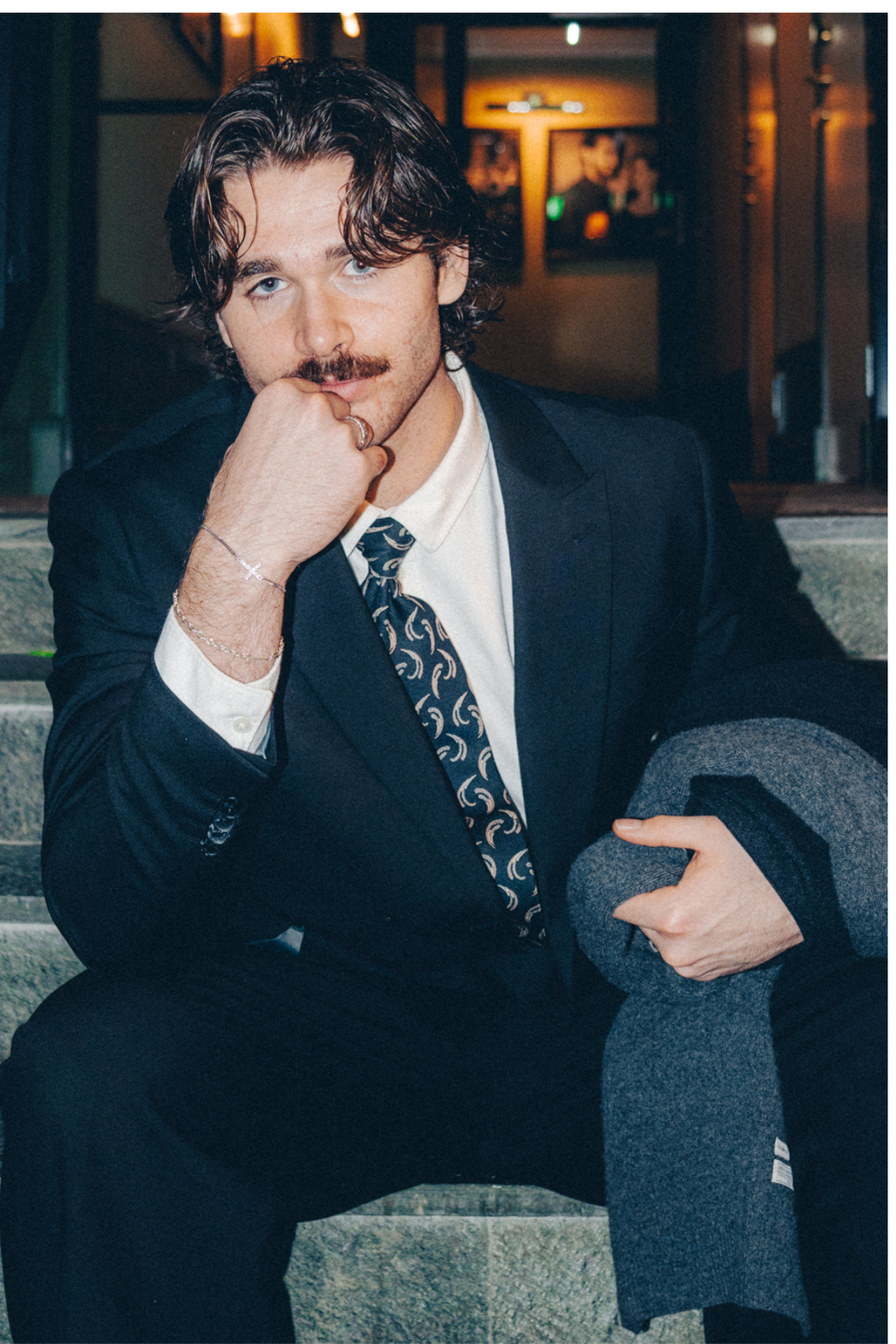 Premium Dubbelknäppt Kavaj - Svart