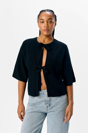 Julla Parvi 2/4 Stickad Kofta - Svart