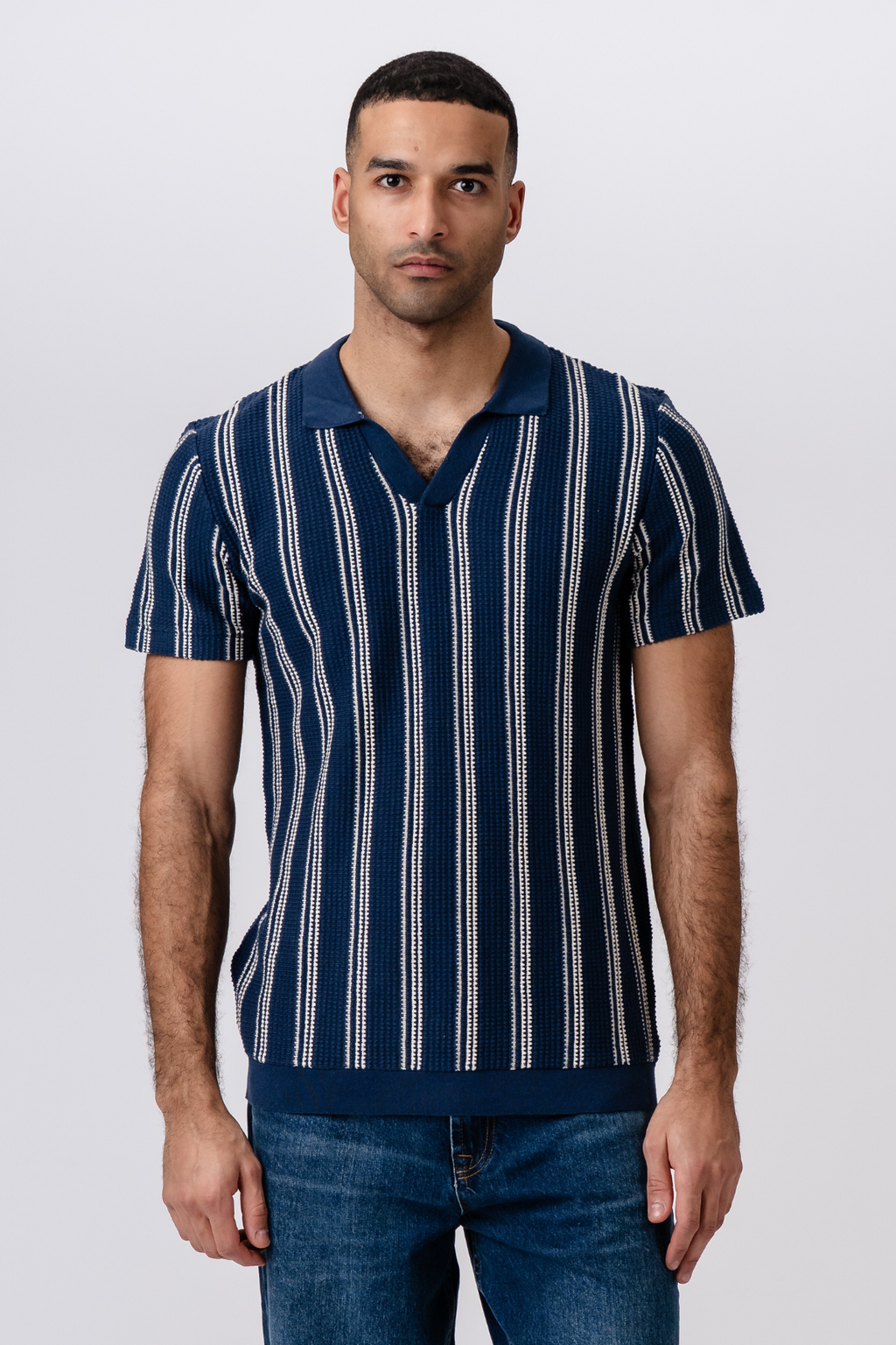 Randig Pullover - Blå