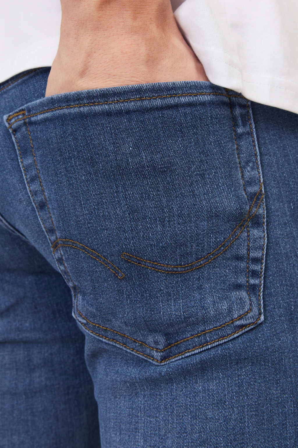 Glenn Stretchjeans - Blå denim (Slim fit)
