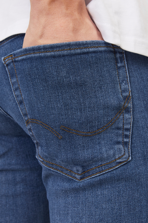 Glenn Stretchjeans - Blå denim (Slim fit)