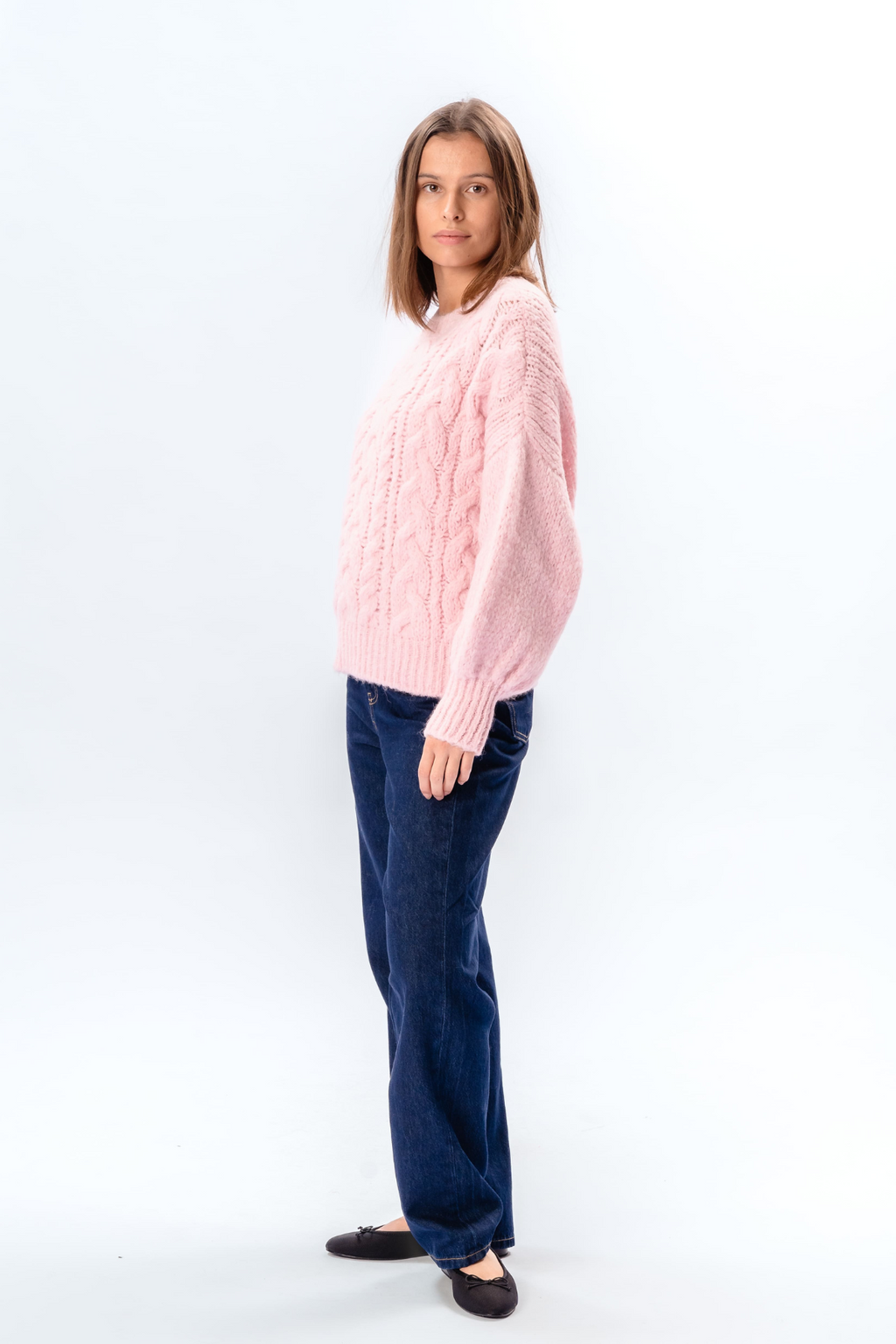 Emma Cable Knit - Candypink